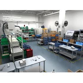 3D Factory Interior Scene and Equipment 2 model